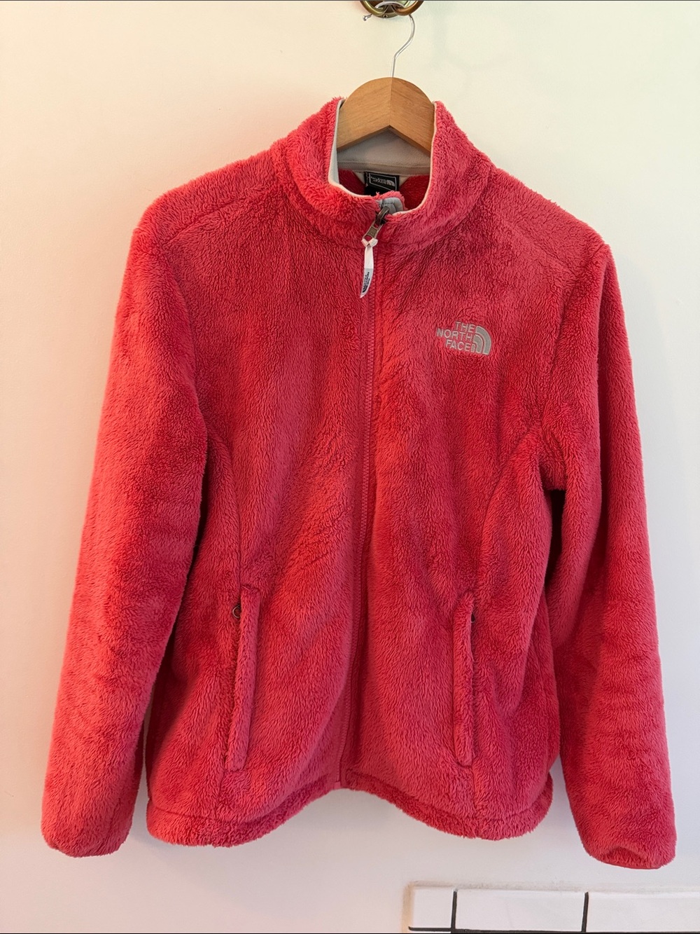 The North Face Women’s Fuzzy Pink Zip-Up Jacket
